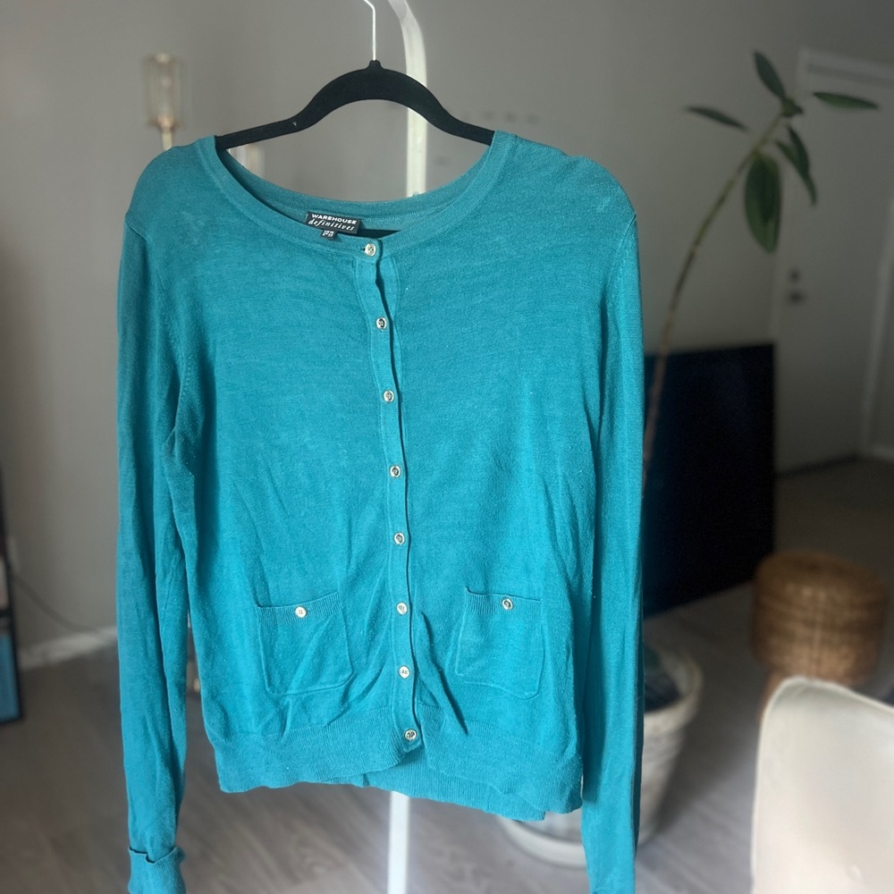 Chic Teal Cardigan – Warehouse Definitives (UK16 / US12) ✨